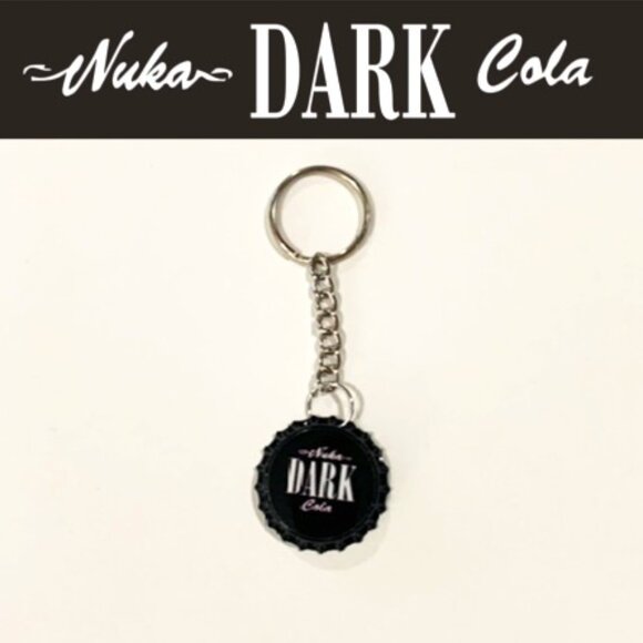 Fallout 4 Nuka Cola Dark Cap Keychain - 3.5inch Gaming Keychain - Picture 1 of 7